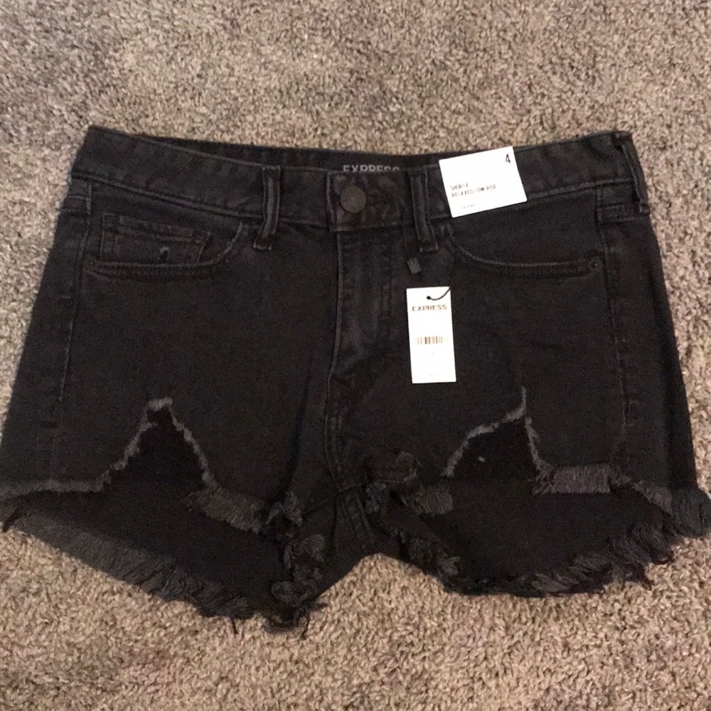 Black Jean Shorts